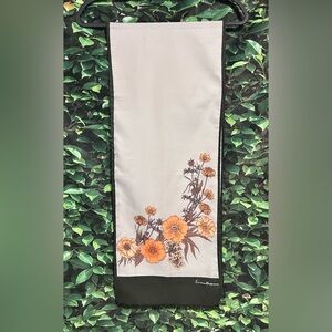 Emiliani Silk Scarf No Tags Gray Orange Black 62"